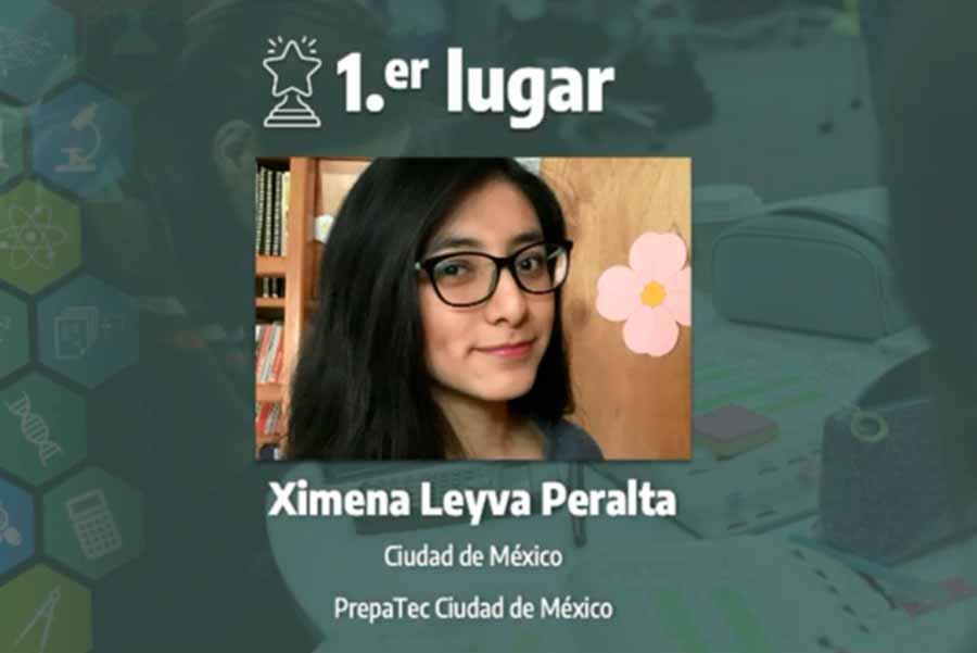 Ximena Leyva, , ganadora de categoría de química, 16 Concurso Internacional de Ciencias